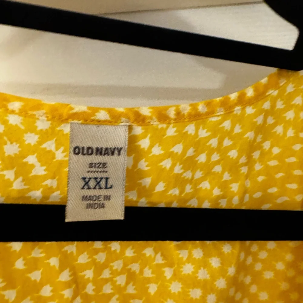 Old Navy Gold Sleeveless Ruffled Blouse